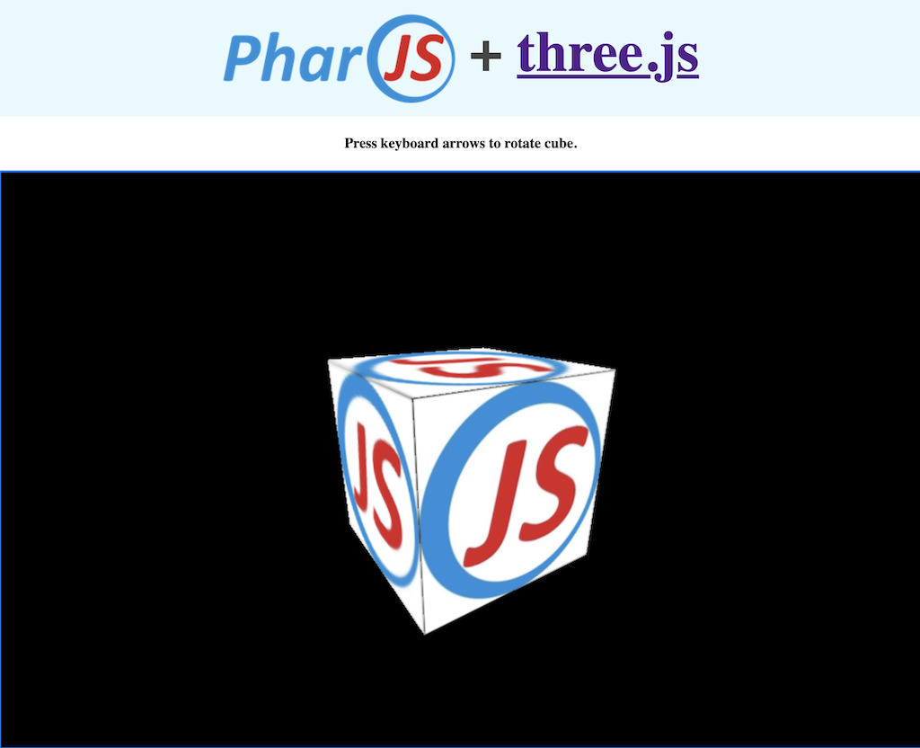 ThreeJS + PharoJS Cube Demo